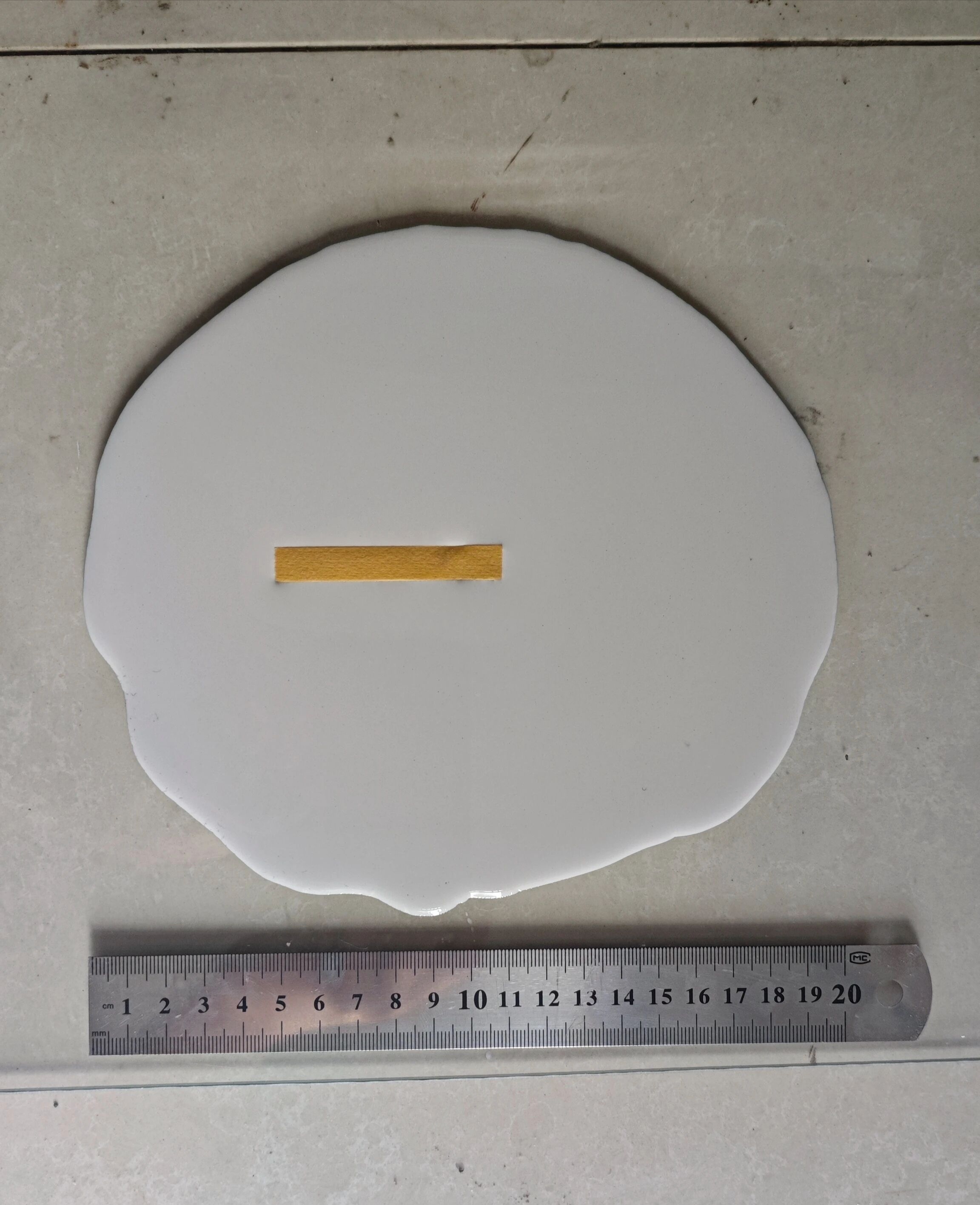 White Refractory Castable Disc Test Sample